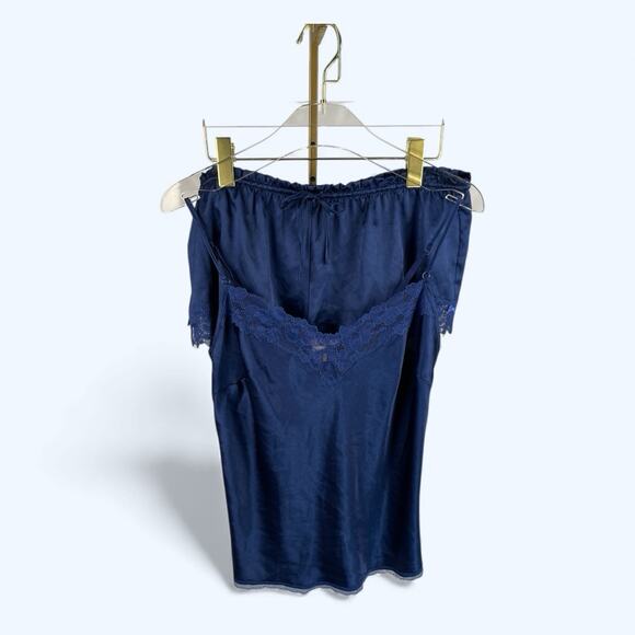 Victoria's Secret Satin Cami Set Navy Blue size M/L - Picture 1 of 10